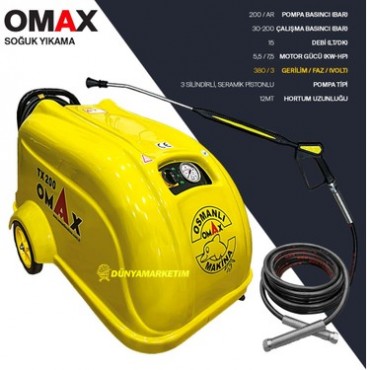 Omax 200 Bar Tanzık Yıkama Tx20